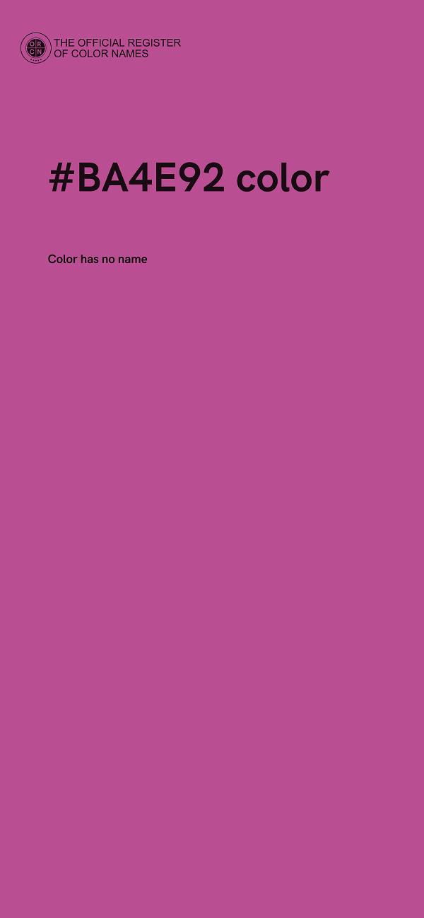 #BA4E92 color image