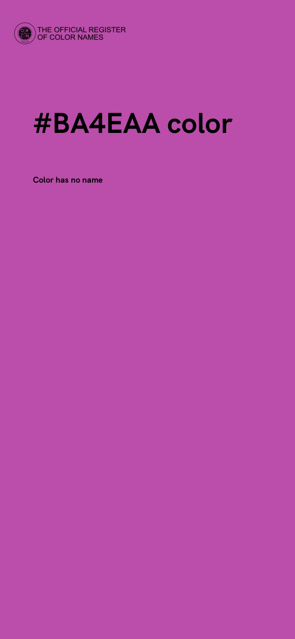 #BA4EAA color image