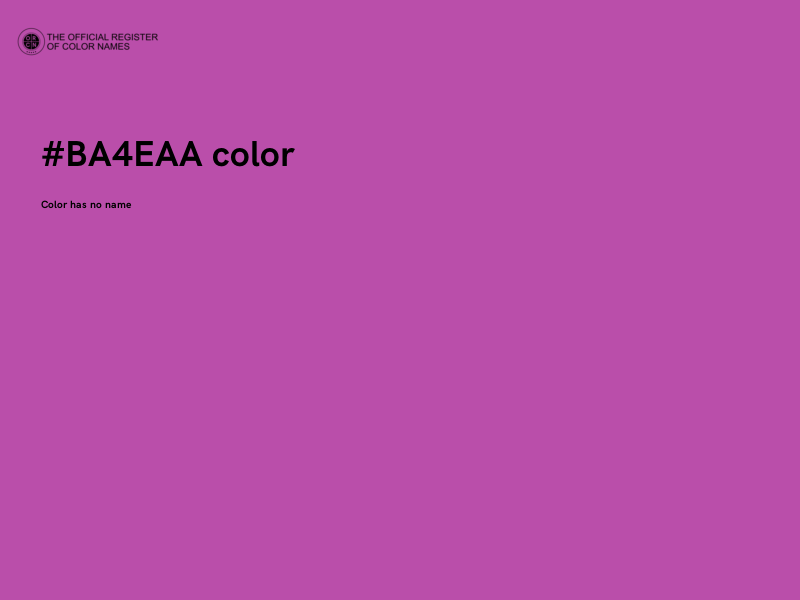 #BA4EAA color image