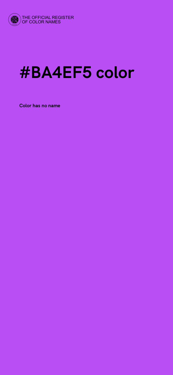 #BA4EF5 color image