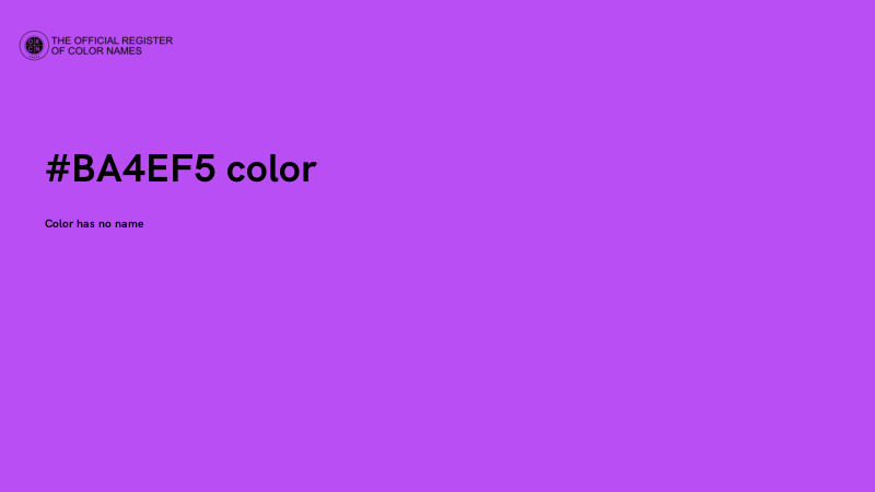 #BA4EF5 color image