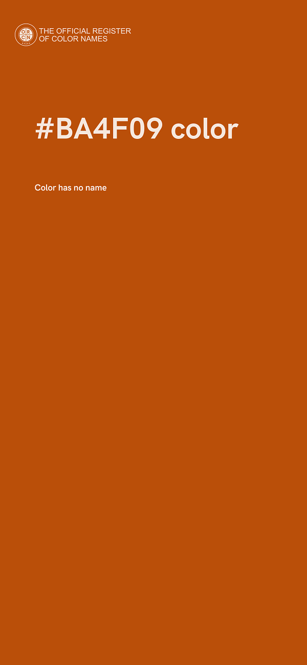 #BA4F09 color image