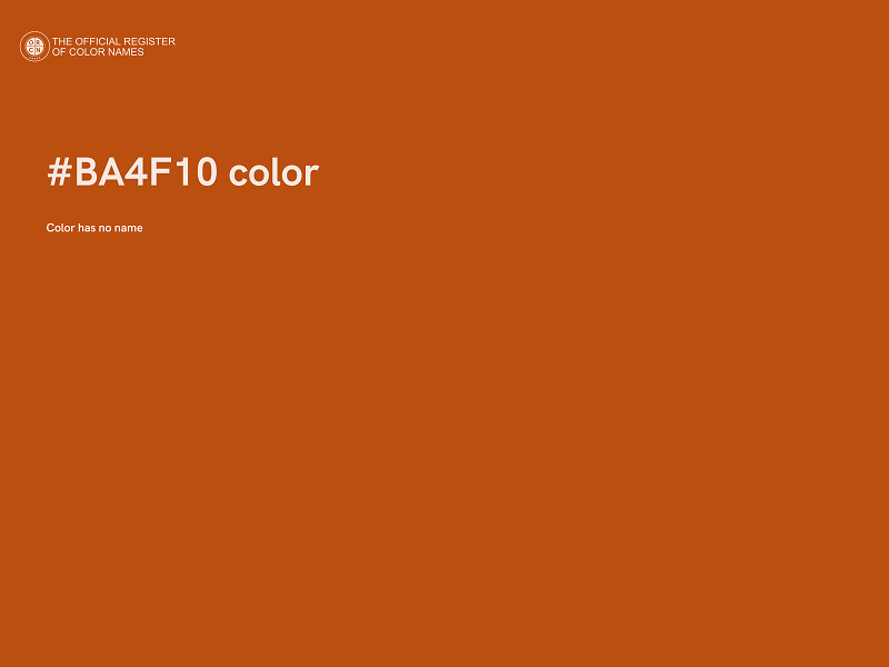 #BA4F10 color image