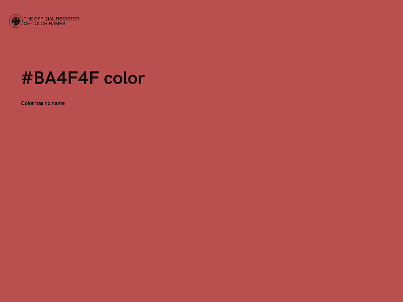 #BA4F4F color image