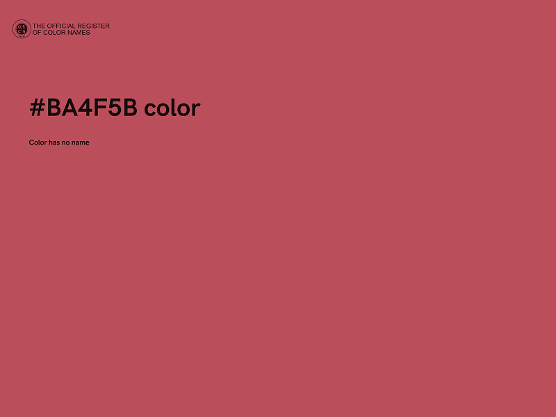 #BA4F5B color image