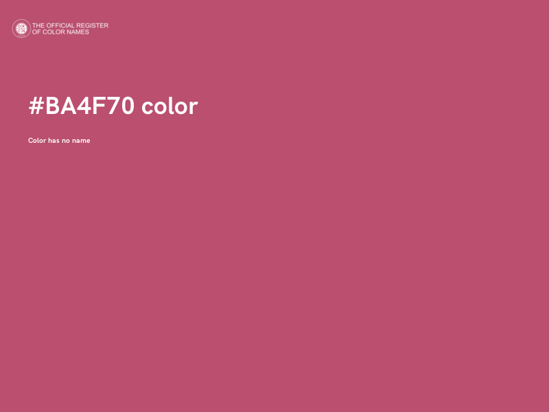 #BA4F70 color image