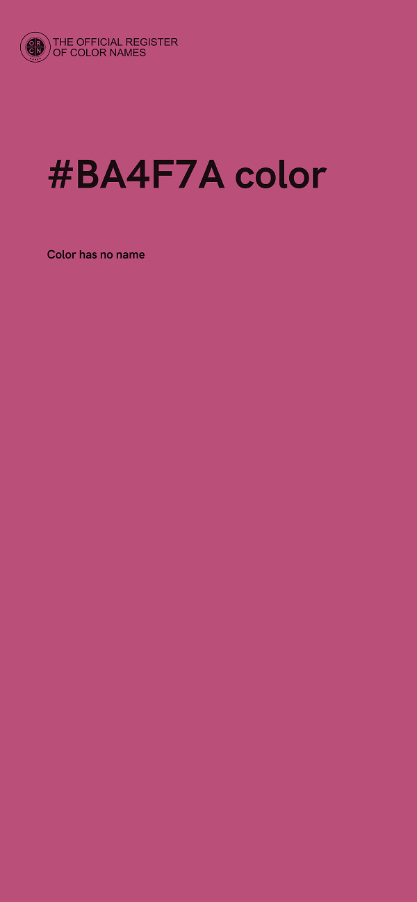 #BA4F7A color image