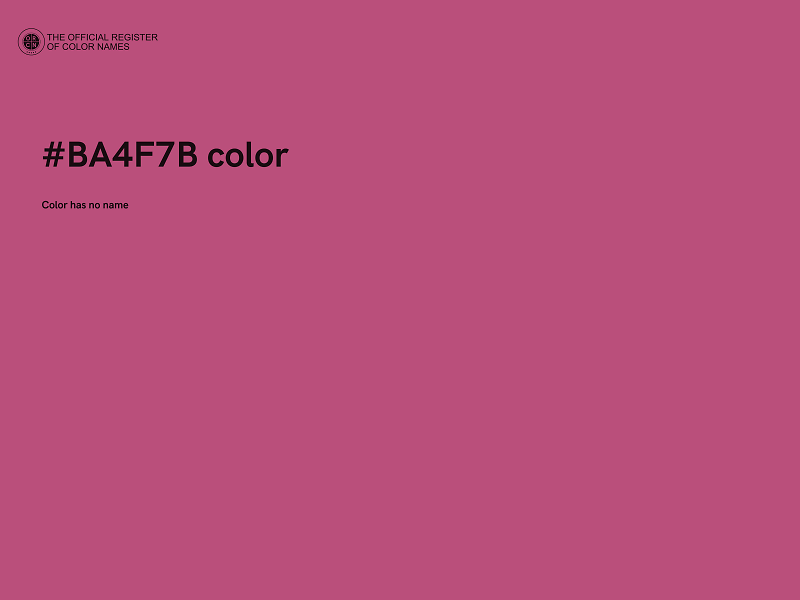 #BA4F7B color image