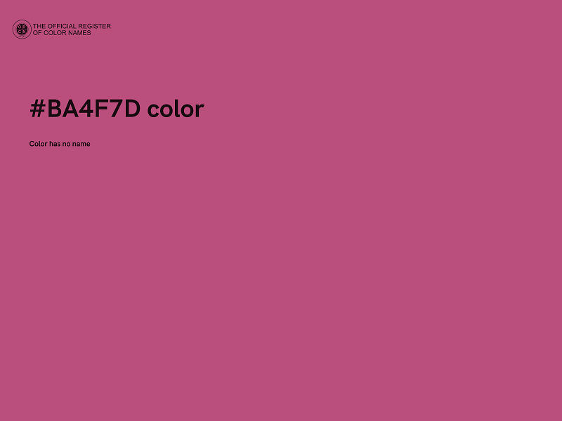 #BA4F7D color image