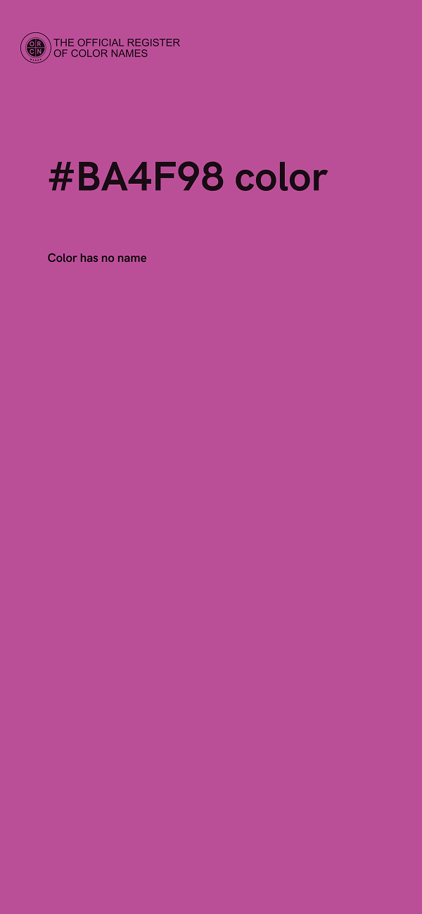 #BA4F98 color image