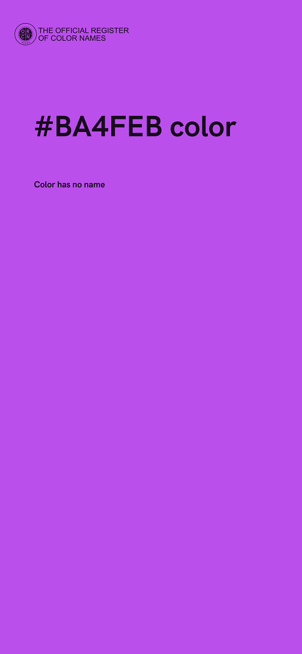 #BA4FEB color image