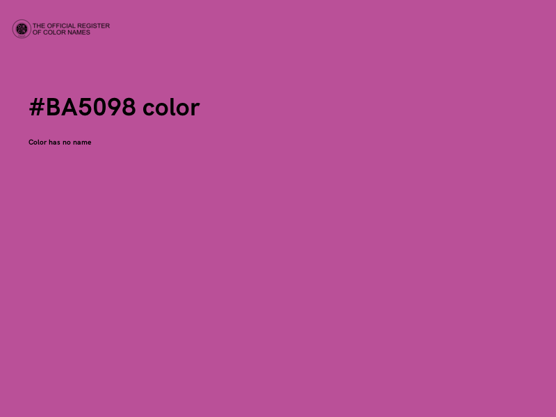 #BA5098 color image