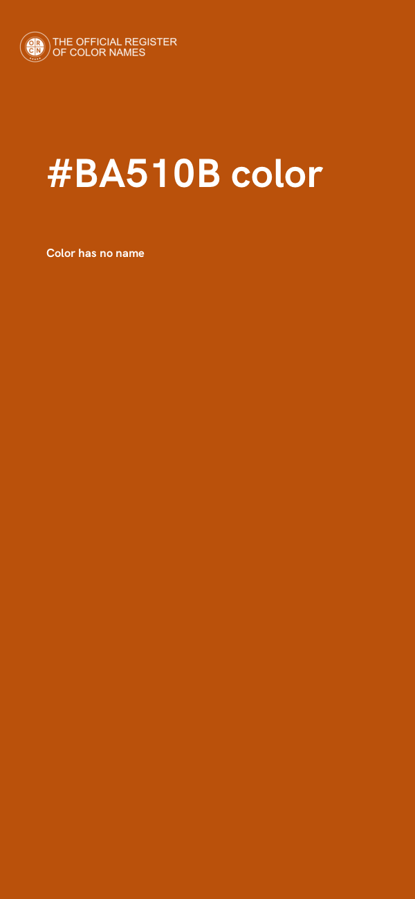 #BA510B color image
