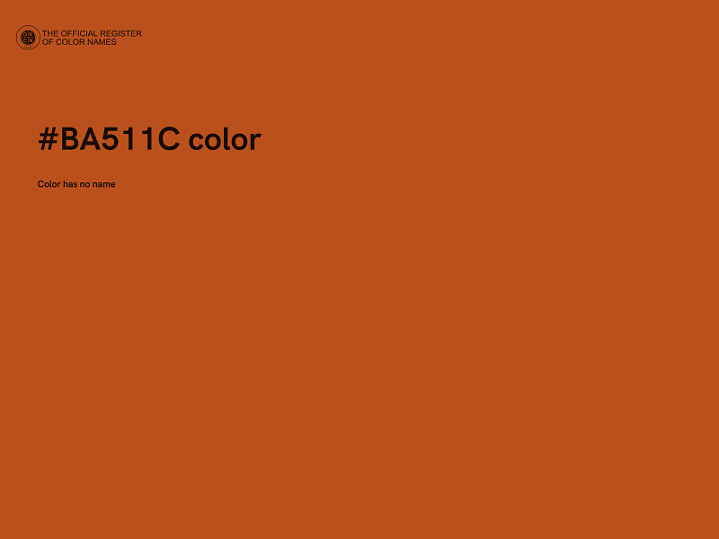 #BA511C color image