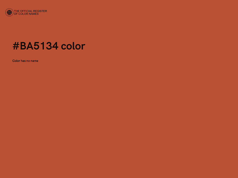 #BA5134 color image