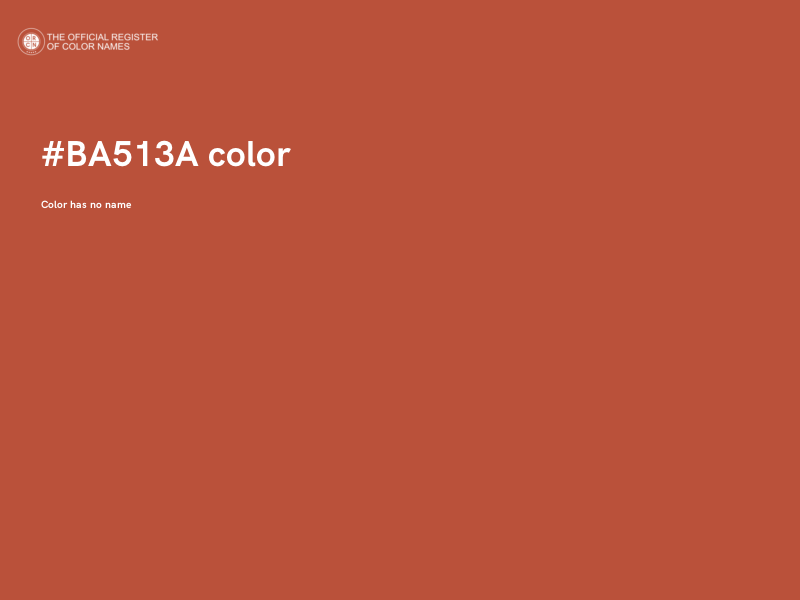 #BA513A color image