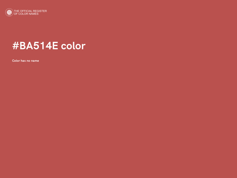 #BA514E color image