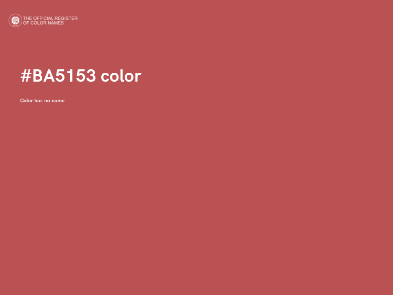 #BA5153 color image