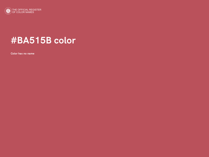 #BA515B color image