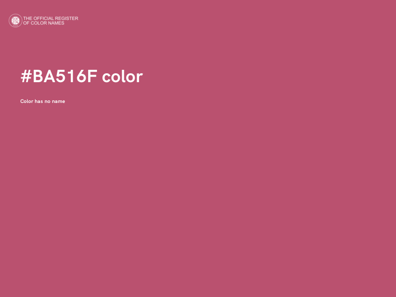 #BA516F color image