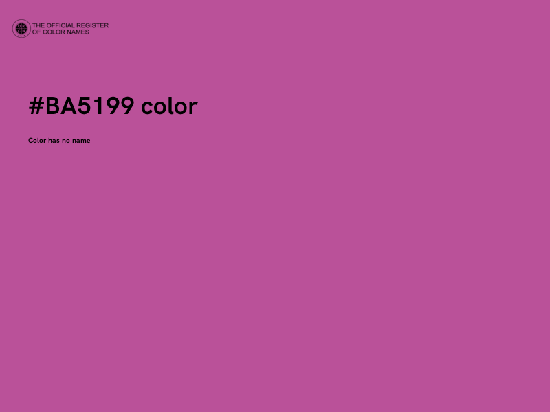 #BA5199 color image