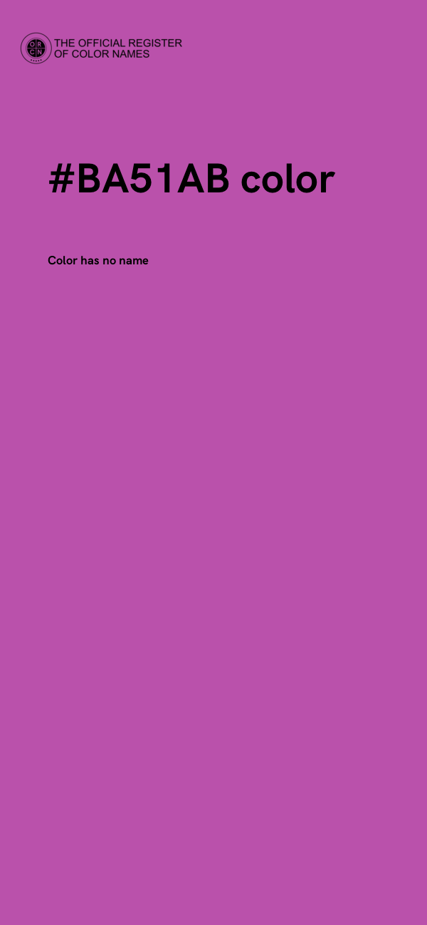 #BA51AB color image