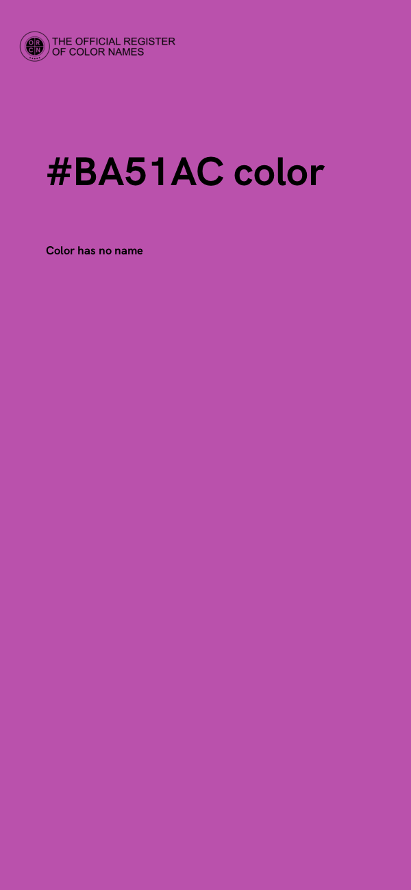 #BA51AC color image