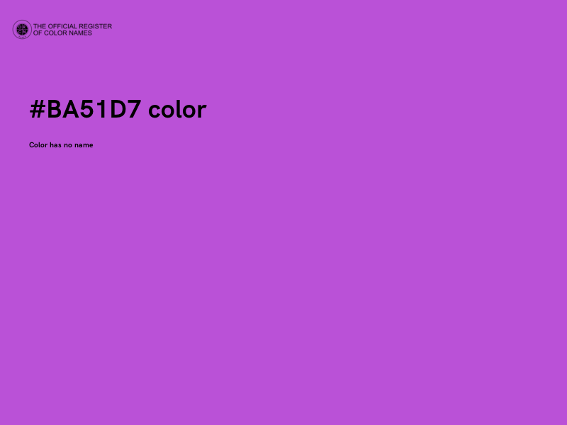 #BA51D7 color image