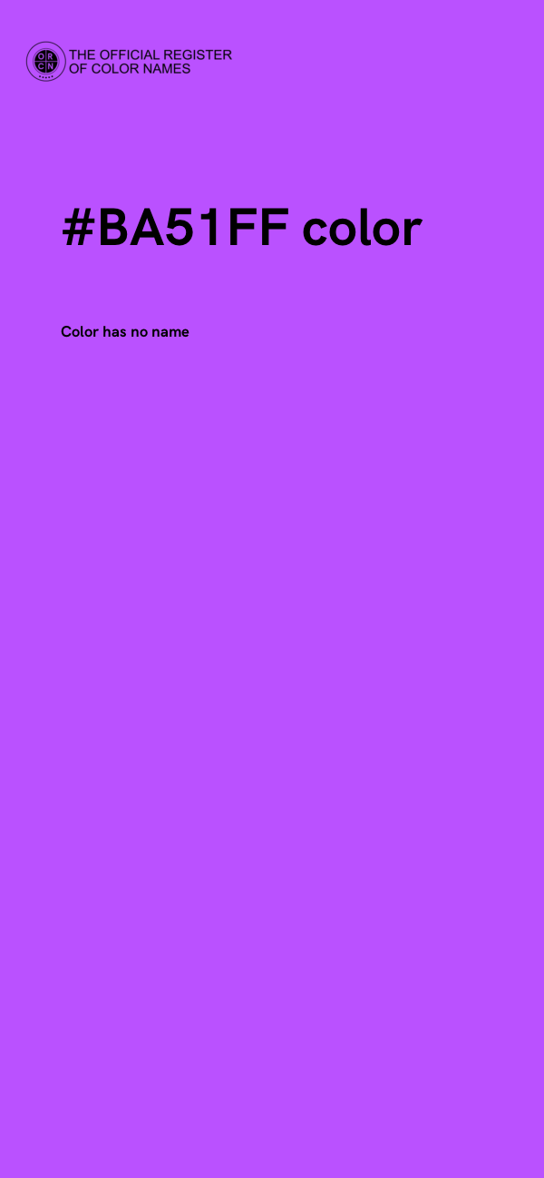 #BA51FF color image
