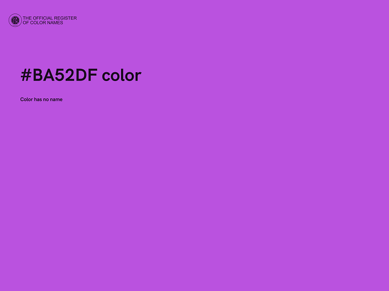 #BA52DF color image