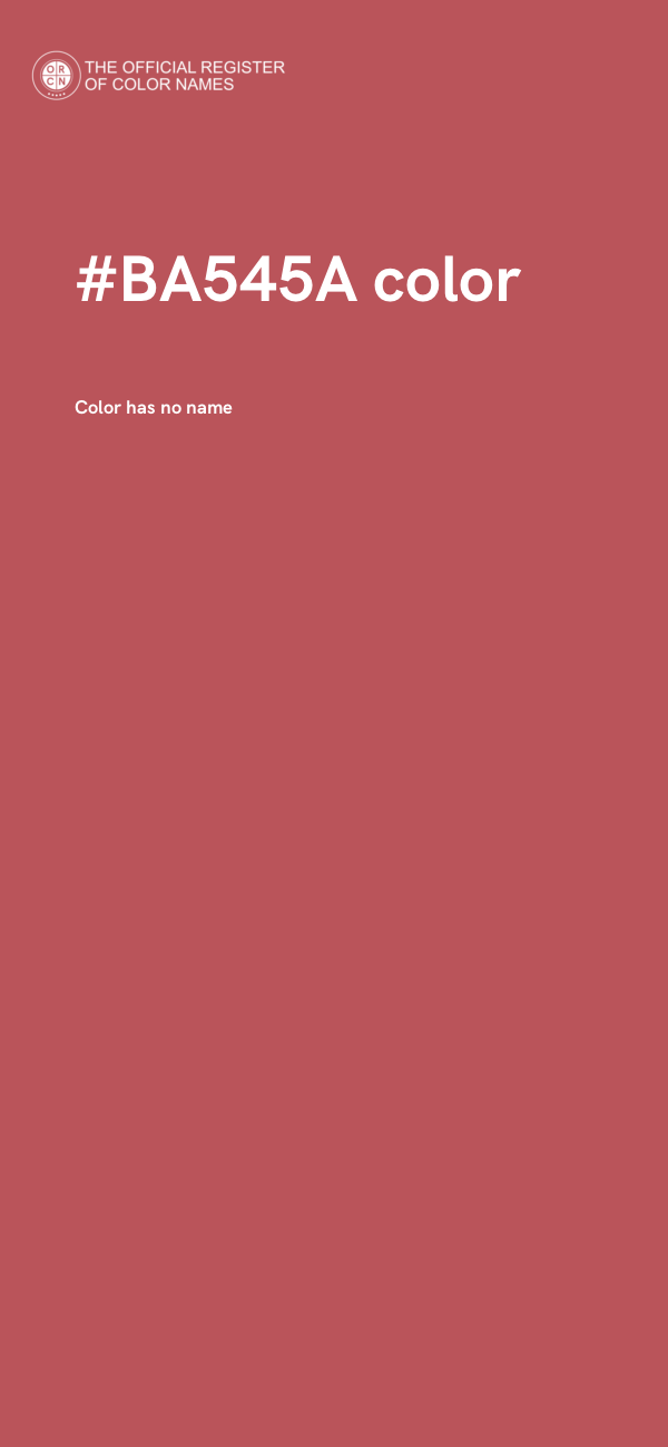 #BA545A color image