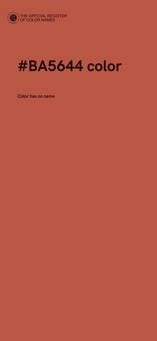 #BA5644 color image