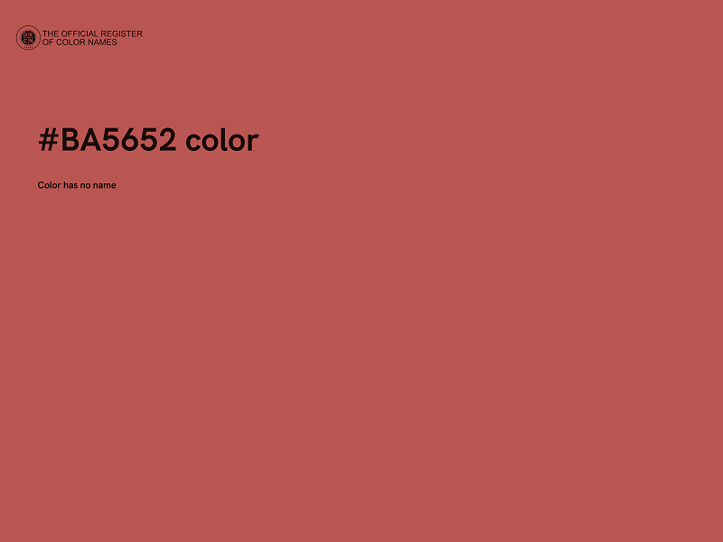 #BA5652 color image