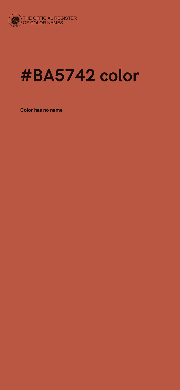 #BA5742 color image