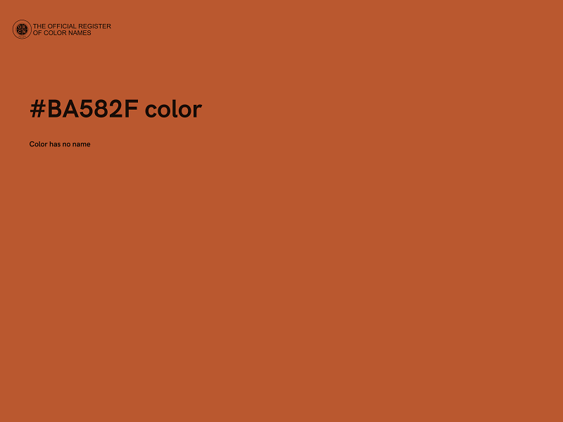 #BA582F color image