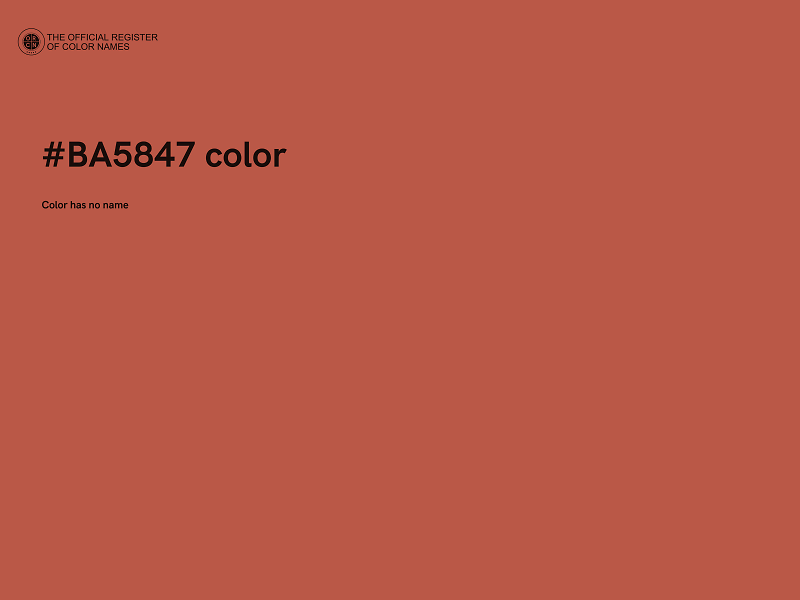 #BA5847 color image