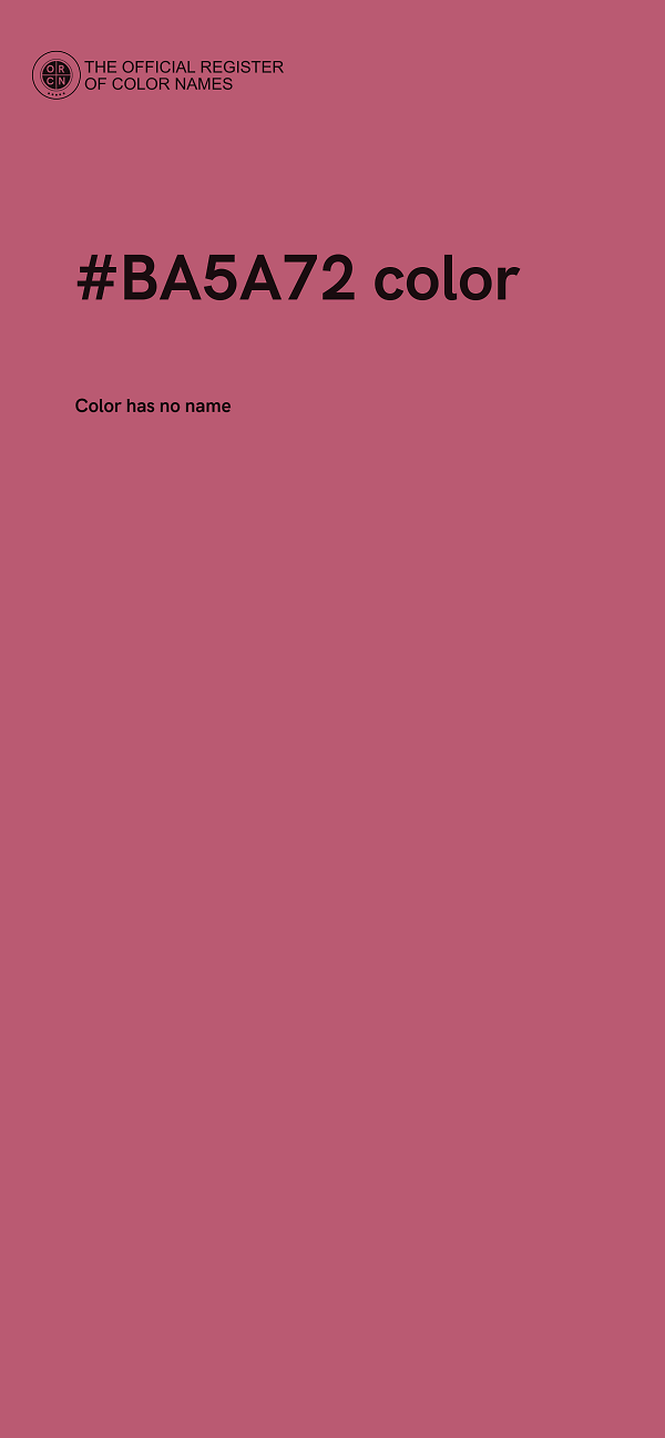 #BA5A72 color image