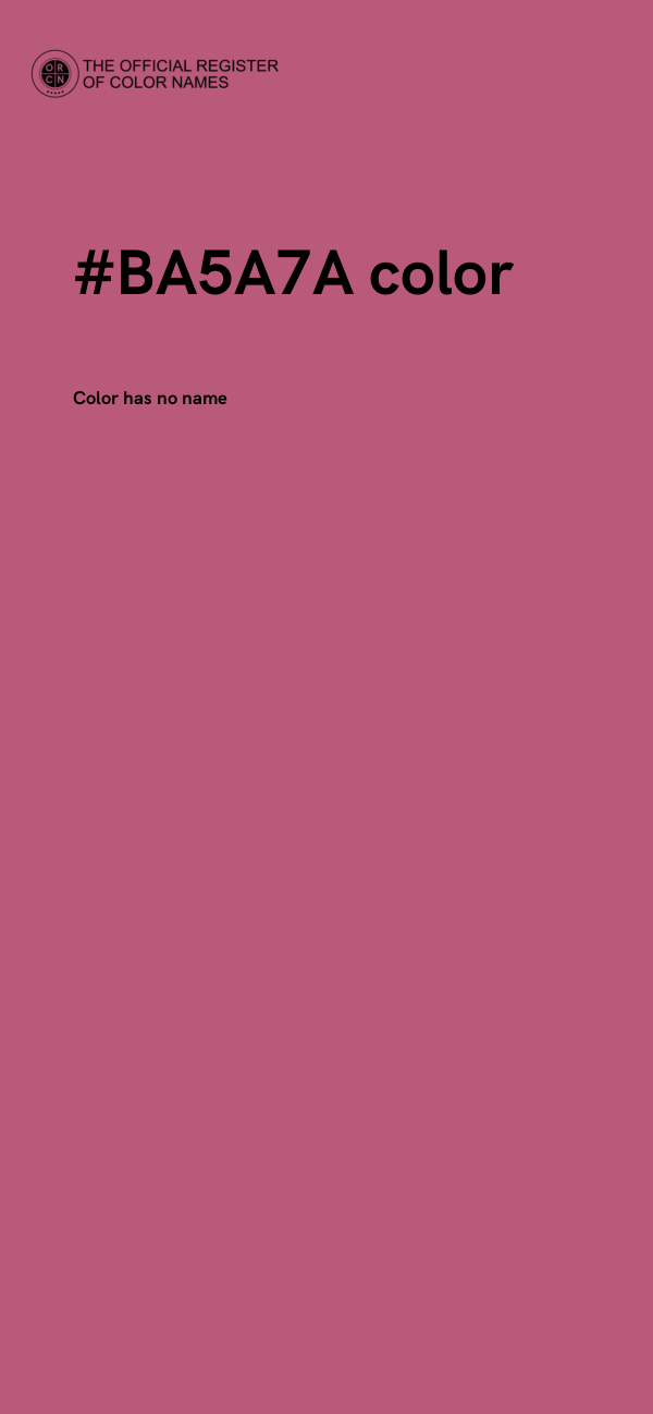 #BA5A7A color image