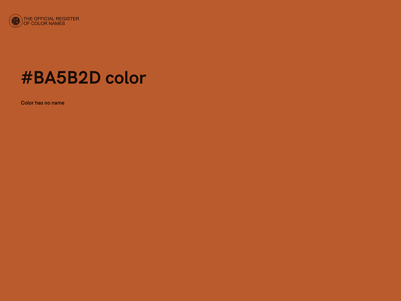 #BA5B2D color image