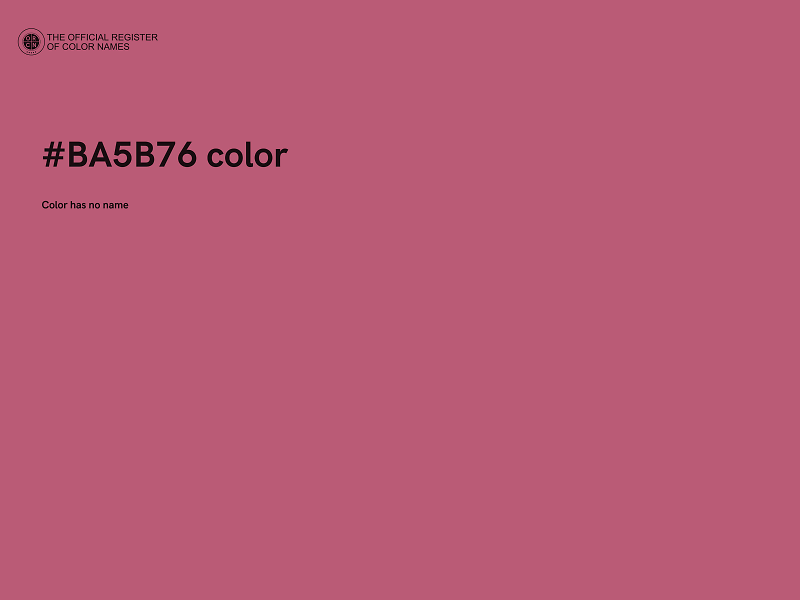 #BA5B76 color image
