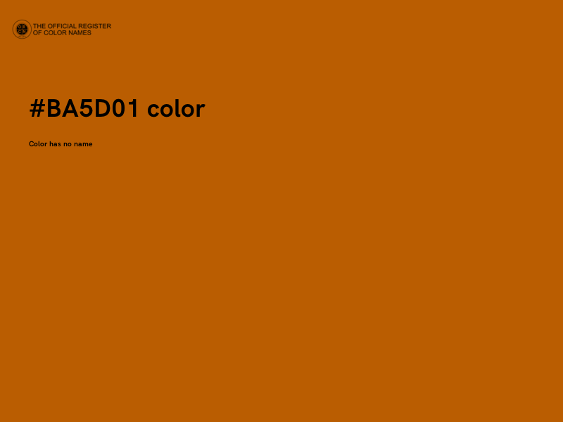 #BA5D01 color image