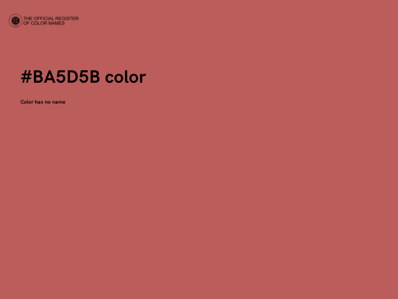 #BA5D5B color image