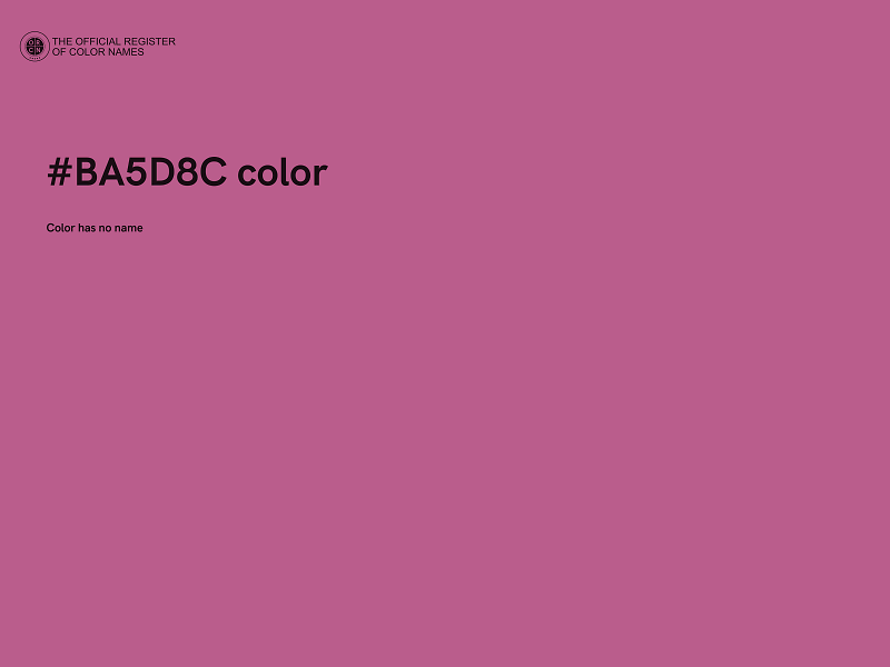 #BA5D8C color image