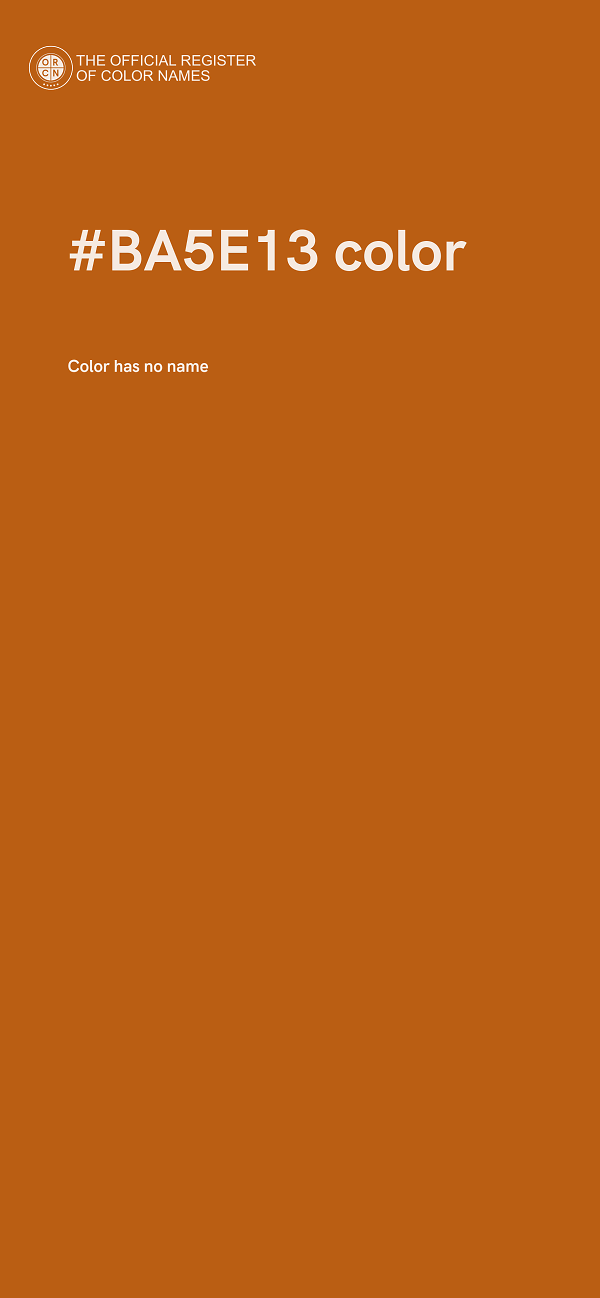 #BA5E13 color image