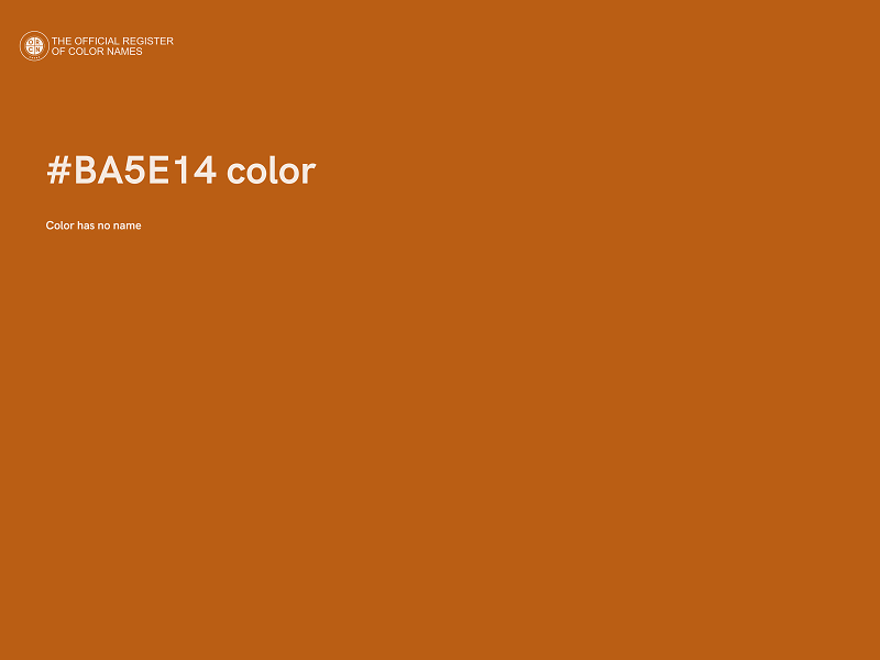 #BA5E14 color image