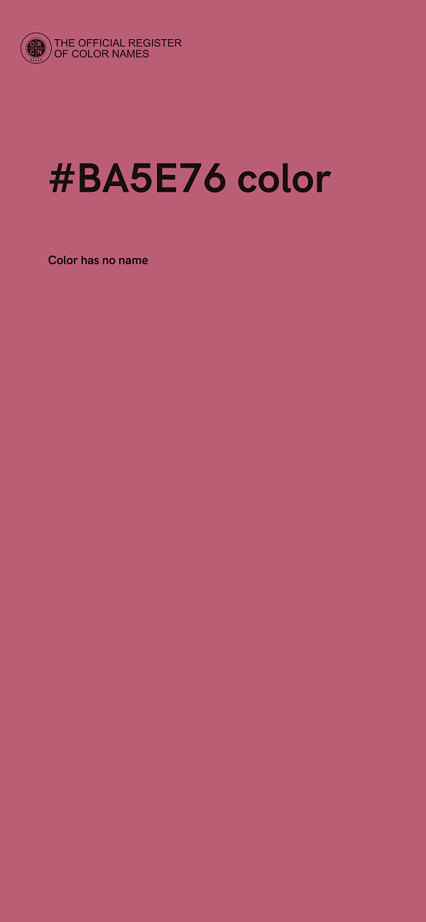 #BA5E76 color image