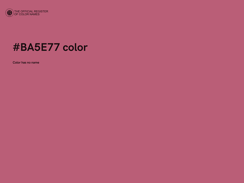 #BA5E77 color image