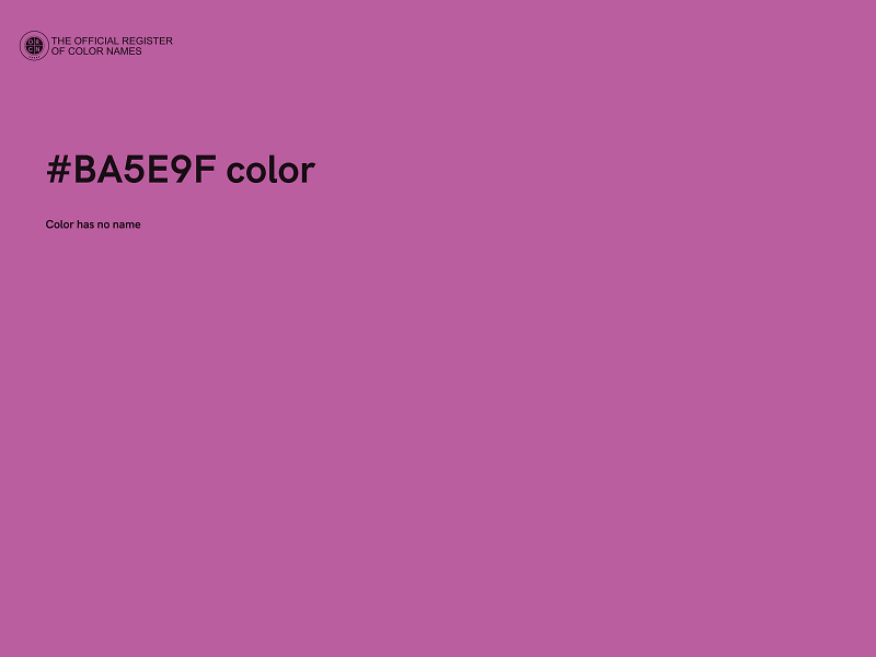 #BA5E9F color image