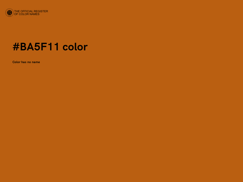 #BA5F11 color image