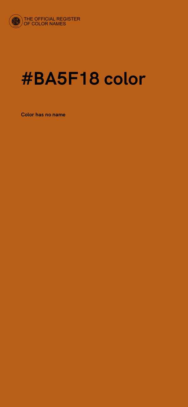 #BA5F18 color image